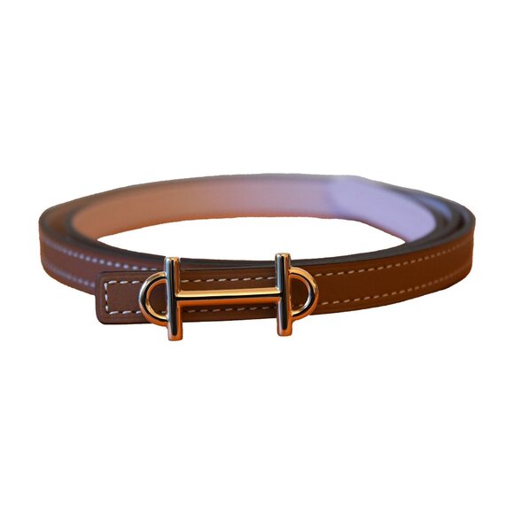 Hermes Gamma Reversible Belt Gold Hardware Brown - Picture 2 of 5